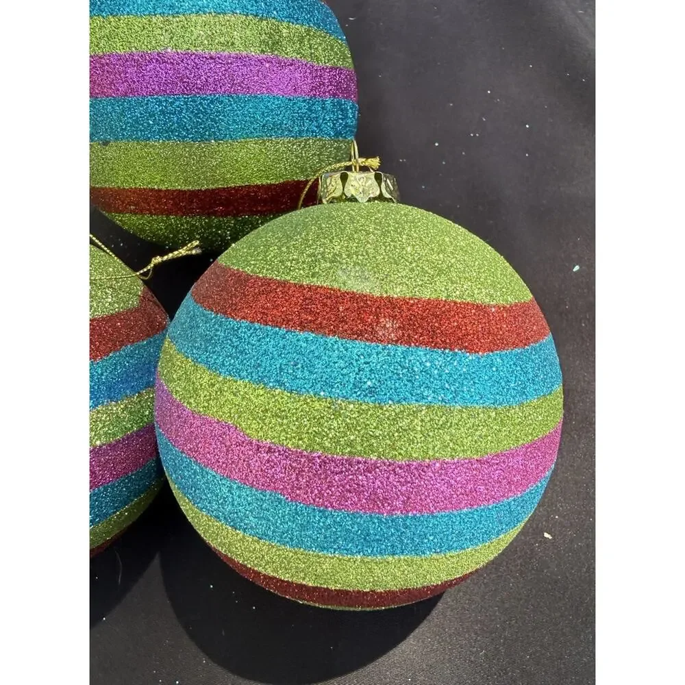 3 Midwest Of Cannon Falls Whimsical Christmas ornament Balls -K2